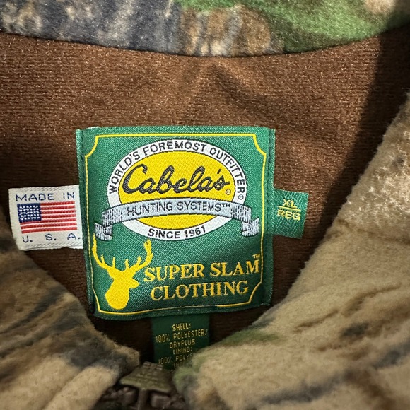 Cabelas Super Slam Hunting Jacket XL Realtree Camo Thinsulate DryPlus Made in US - Picture 4 of 13